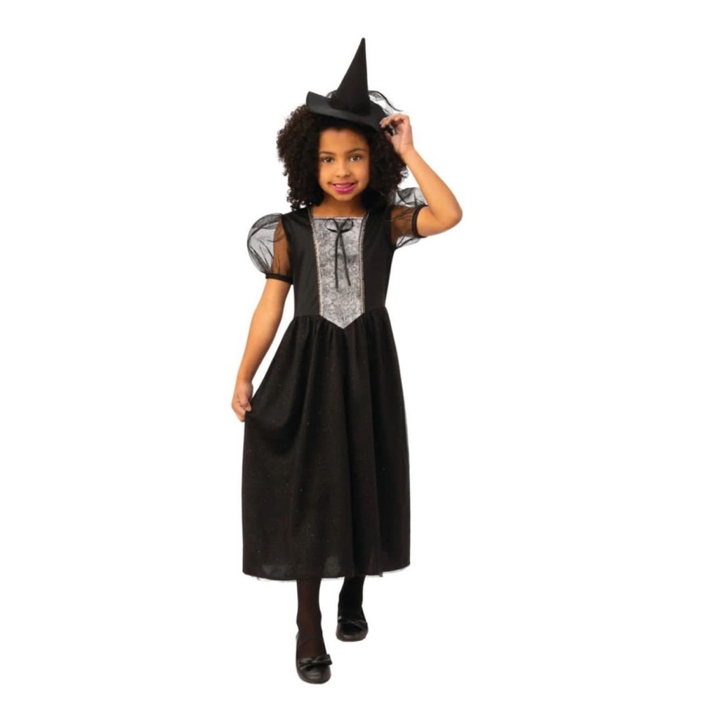 Rubies Witches & Wizard Girls Regal Witch Dress/Hat Costume Set - Picture 1 of 16